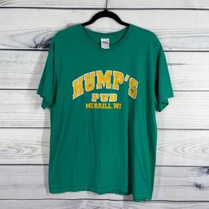 Vintage Pub Single Stitch Green Yellow Tee Size Large